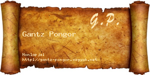 Gantz Pongor névjegykártya